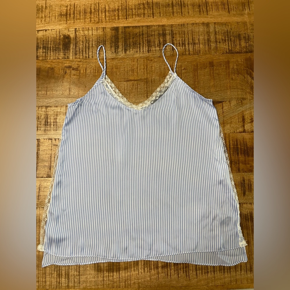 Zara Striped Lace Tank Top